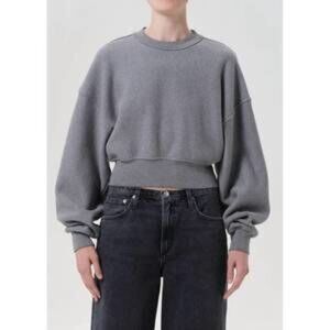 Agolde Kit Shrunken Crew Neck Sweatshirt